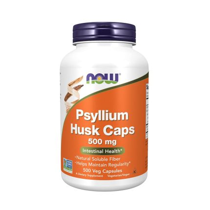NOW Supplements, Psyllium Husk Caps 500 mg, Natural Soluble Fiber, Intestinal Health